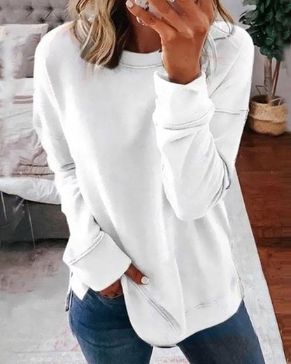 Sweat femme décontracté bleu marine confortable