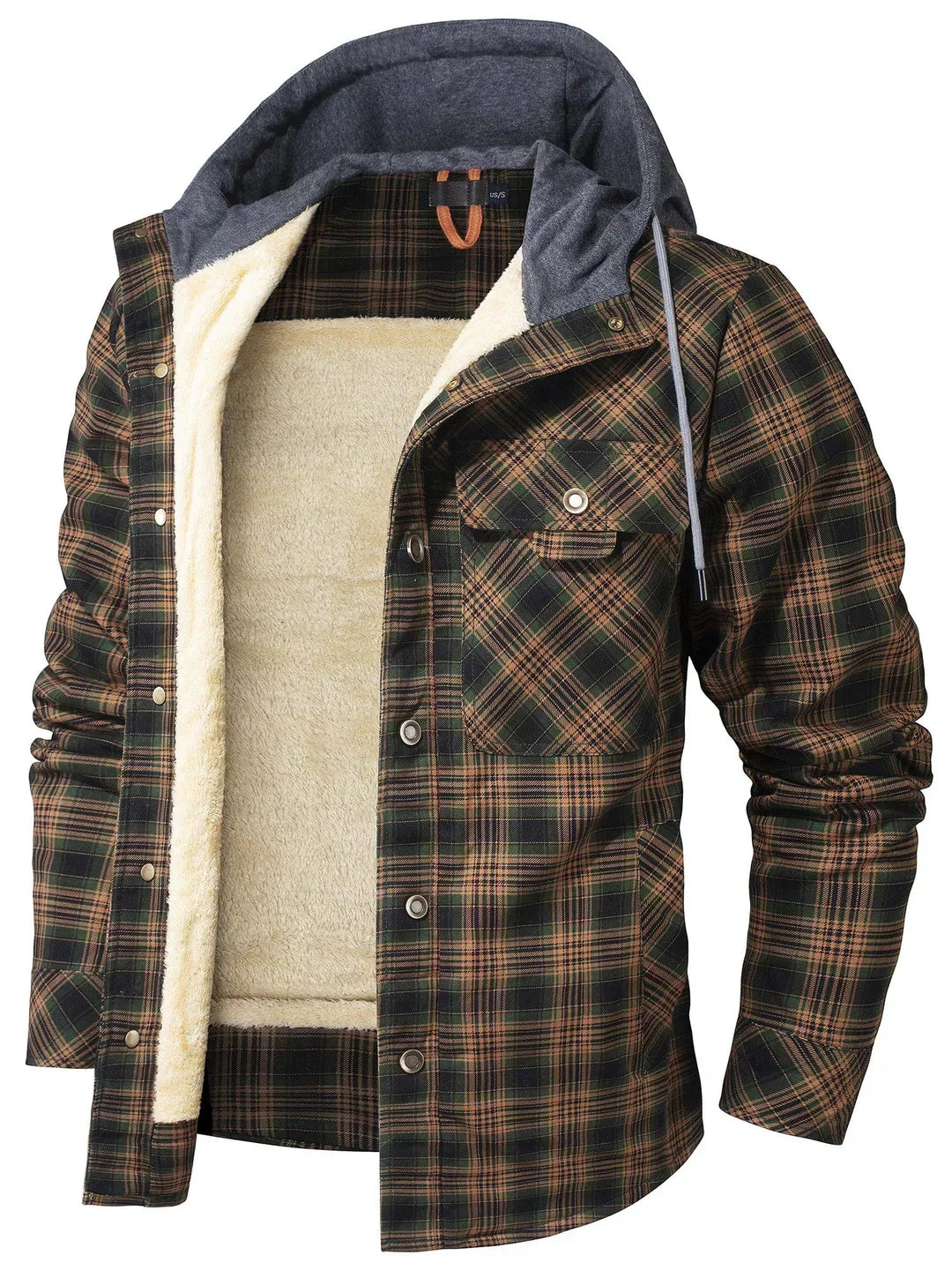 Veste Homme Hiver Douillette à Capuche Amovible