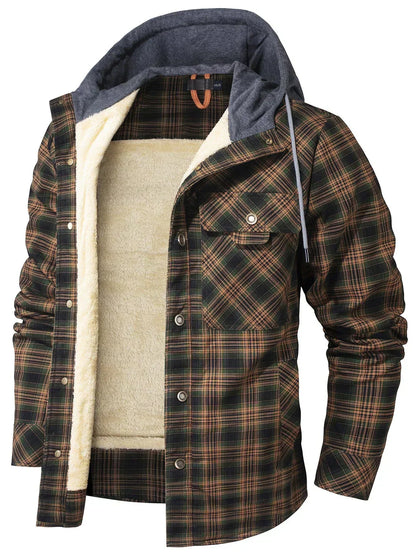Veste Homme Hiver Douillette à Capuche Amovible