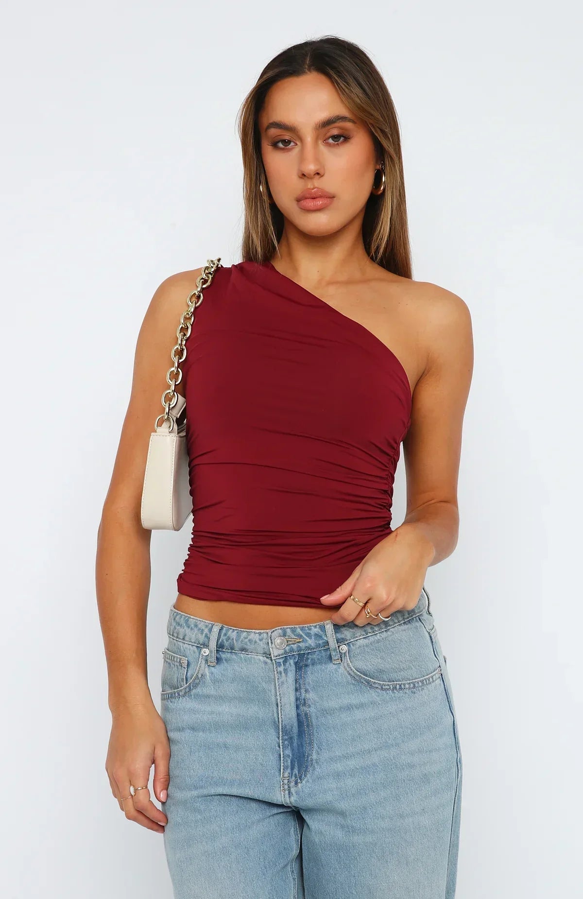 Top Décolleté Asymétrique pour Femme - BerlinGlamour