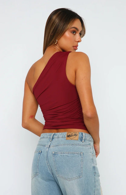 Top Décolleté Asymétrique pour Femme