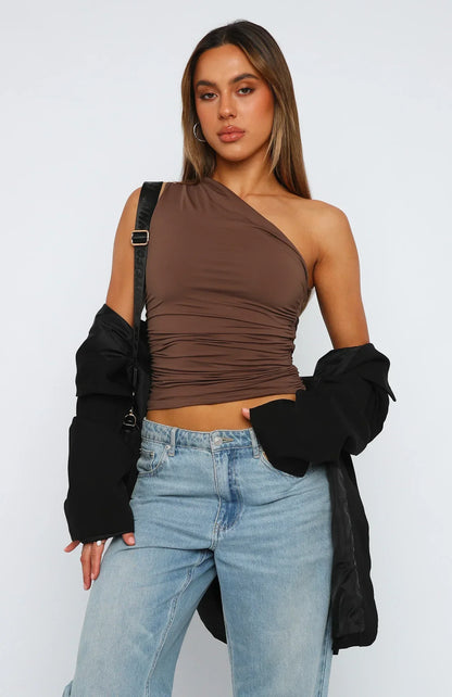 Top Décolleté Asymétrique pour Femme