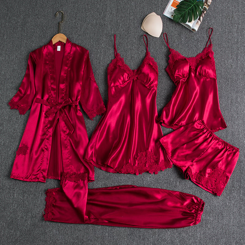 Ensemble de nuit Femme Satin glacé Deux pièces - PanierRoyale