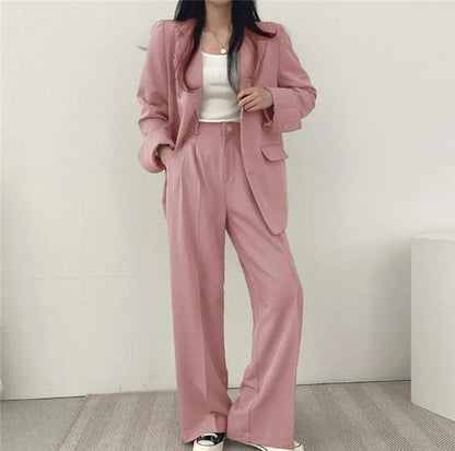 Costume Femme Tailleur 2 Pièces avec Blazer Long