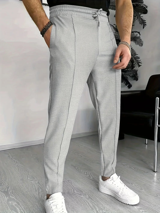 Pantalon Carreaux Slim Fit Élégant - BerlinGlamour