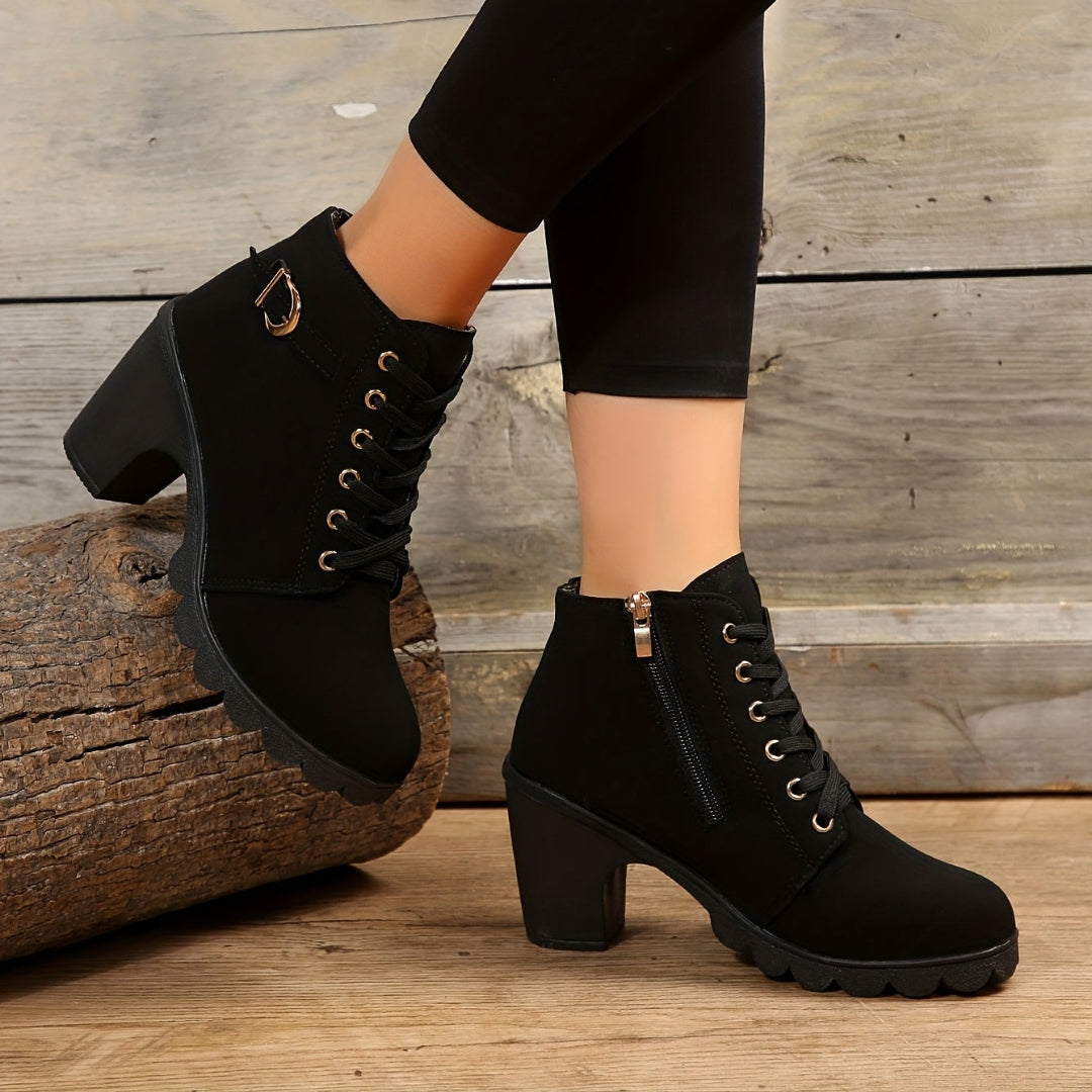 Bottines Femme à Lacets Confort et Style - PanierRoyale