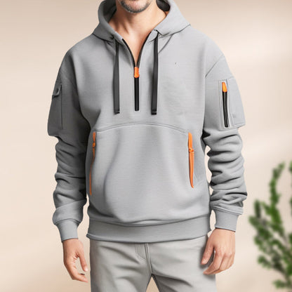 Sweat à capuche zip oversize et doux pour homme - PanierRoyale