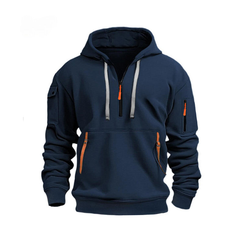 Sweat à capuche zip oversize et doux pour homme