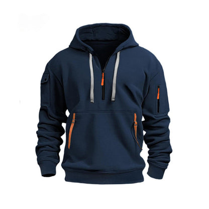 Sweat à capuche zip oversize et doux pour homme