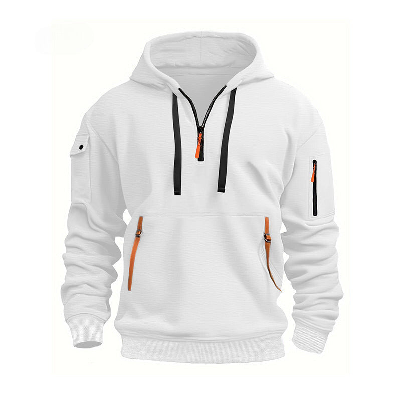 Sweat à capuche zip oversize et doux pour homme