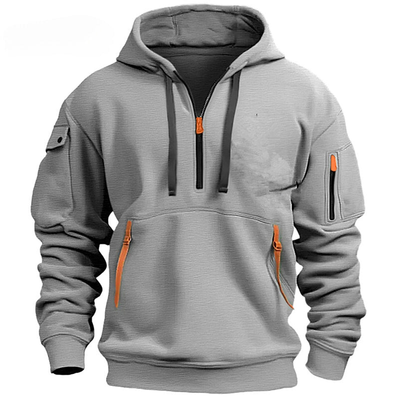 Sweat à capuche zip oversize et doux pour homme