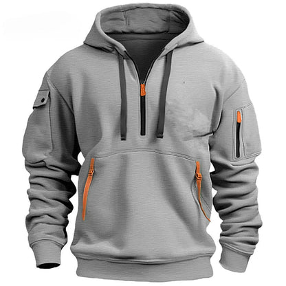 Sweat à capuche zip oversize et doux pour homme