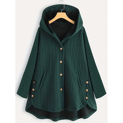 Manteau à capuche hiver chaud et élégant fermeture éclair