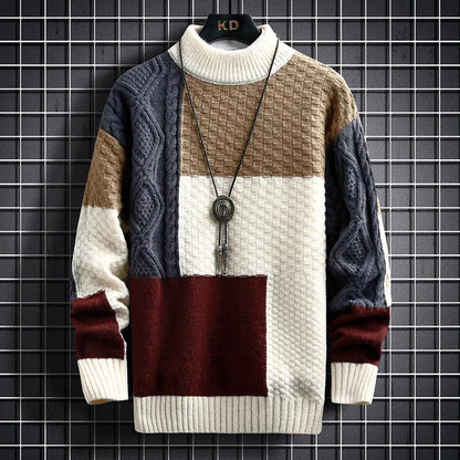 Pull Fantaisie Multicolore à Motifs