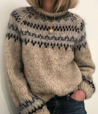Pull Femme Col Rond Chaud et Chic