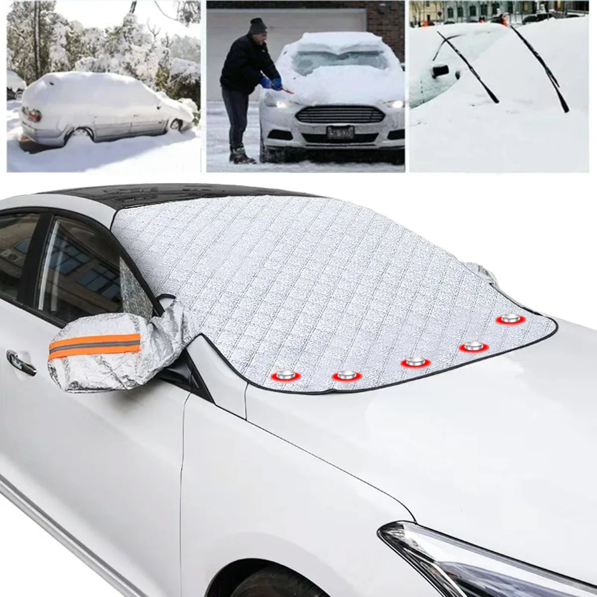 Couvreur de Voiture Hiver Antigivre Magnétique - PanierRoyale