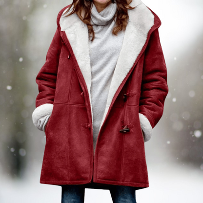 Veste Femme Hivernale avec Capuche Douce et Chaude