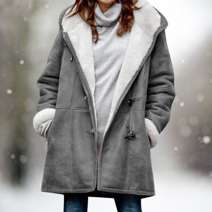 Veste Femme Hivernale avec Capuche Douce et Chaude