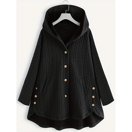 Manteau à capuche hiver chaud et élégant fermeture éclair - PanierRoyale