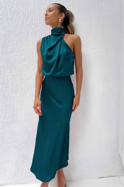 Robe Soirée Maxi Sans Manches pour Femme Élégante