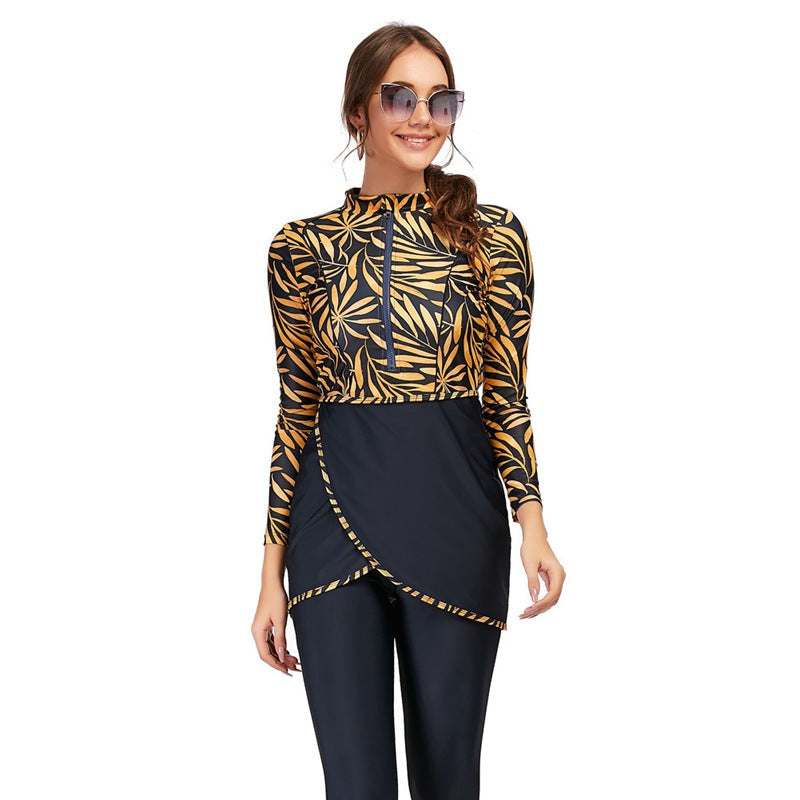 Robe Ensemble 3 Pièces Col Rond Manches Longues Féminin