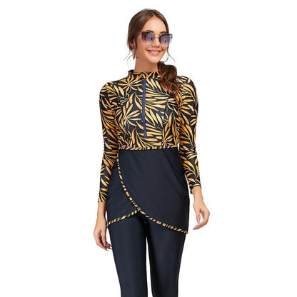 Robe Ensemble 3 Pièces Col Rond Manches Longues Féminin