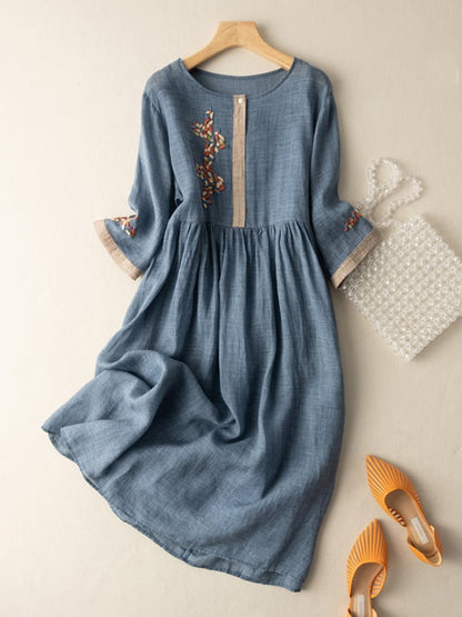 Robe Femme Coton Imprimé Floral Élégante