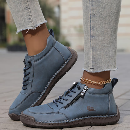 Chaussures Femmes Confortables à Lacets et Fermeture Éclair
