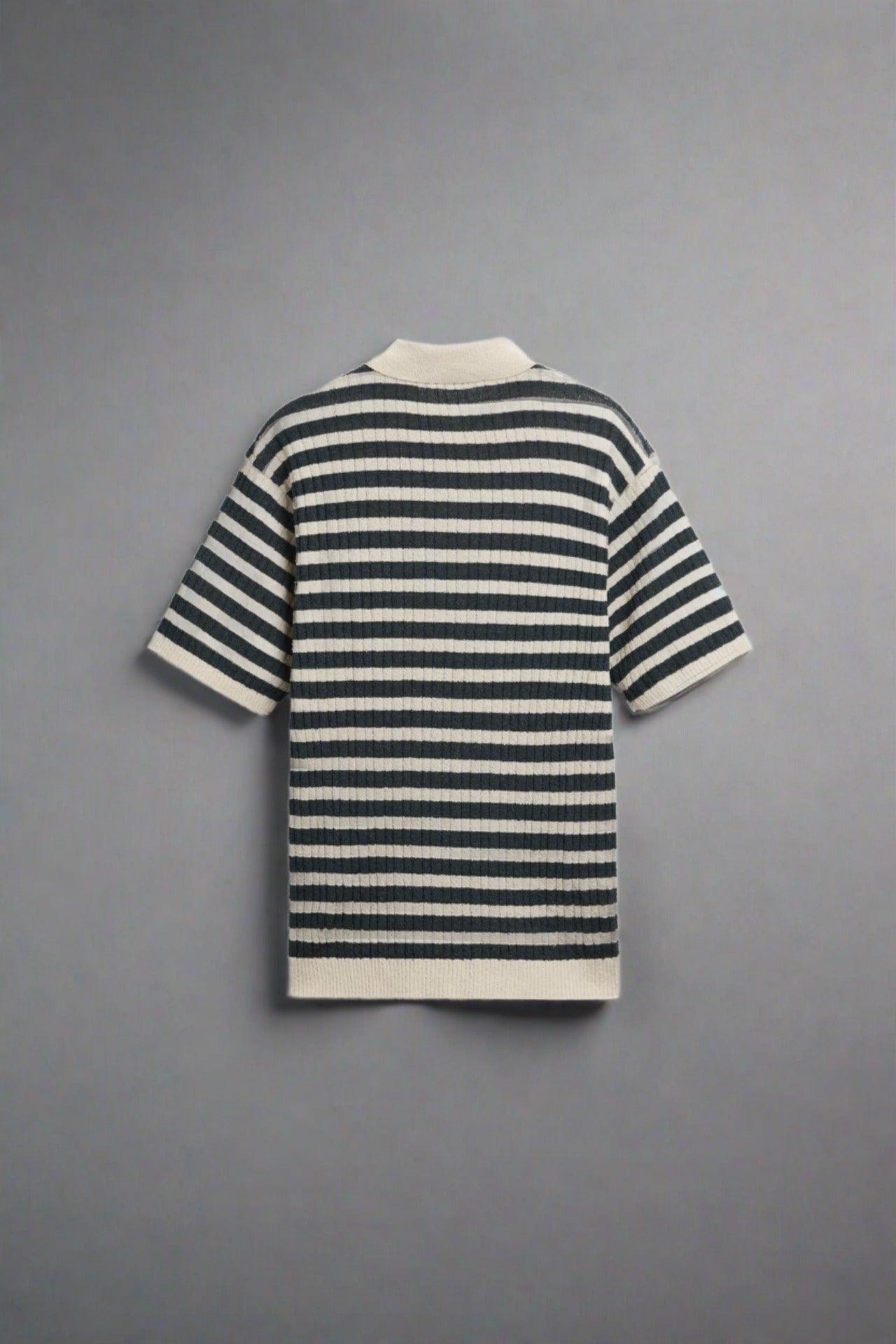 Polo Rayé Classique en Coton