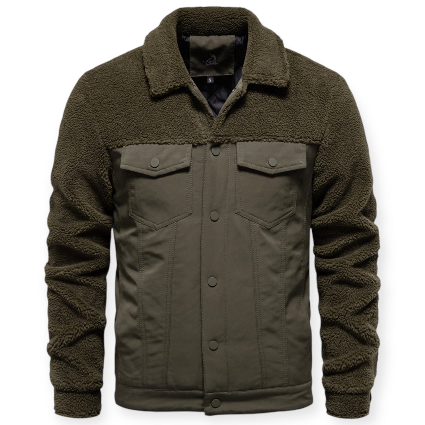 Veste Hiver Homme Doublée et Imperméable avec Capuchon