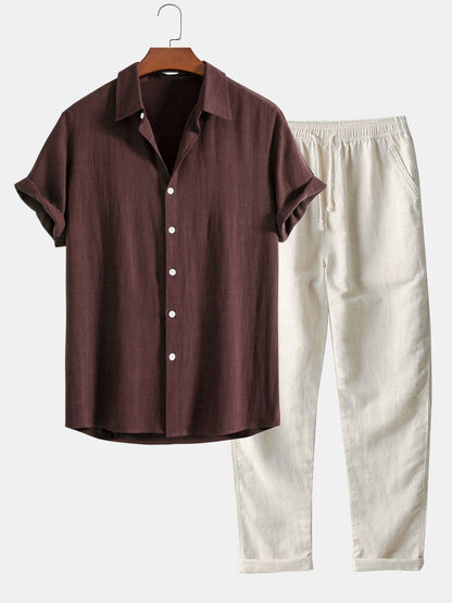 Costume Homme Lin Clair pour Été