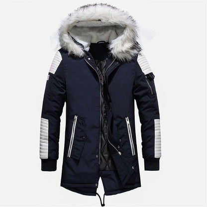 Manteau Homme Hiver Épais avec Capuche et Poches Coulissantes