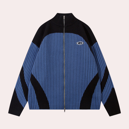 Cardigan Homme Zippé Double Sens Élégant