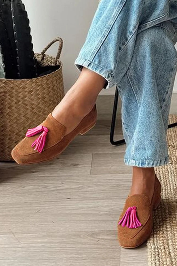 Mocassins Femmes Élégants à Bout Rond pour Bureau et Ville