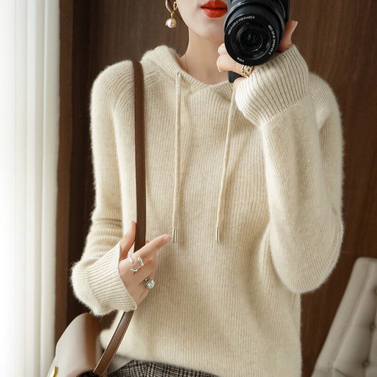 Pull Femme Laine Chaleureux Beige - PanierRoyale