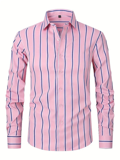 Chemise Homme Classique à Rayures Élégante