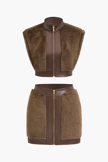 Sac Antonia en Similicuir avec Détails en Fourrure Synthétique - BerlinGlamour