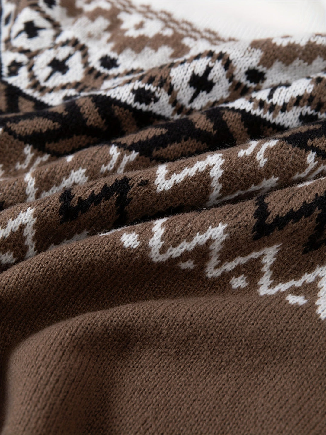 Pull Carreaux Scandinave Doux et Chaud - vue 2
