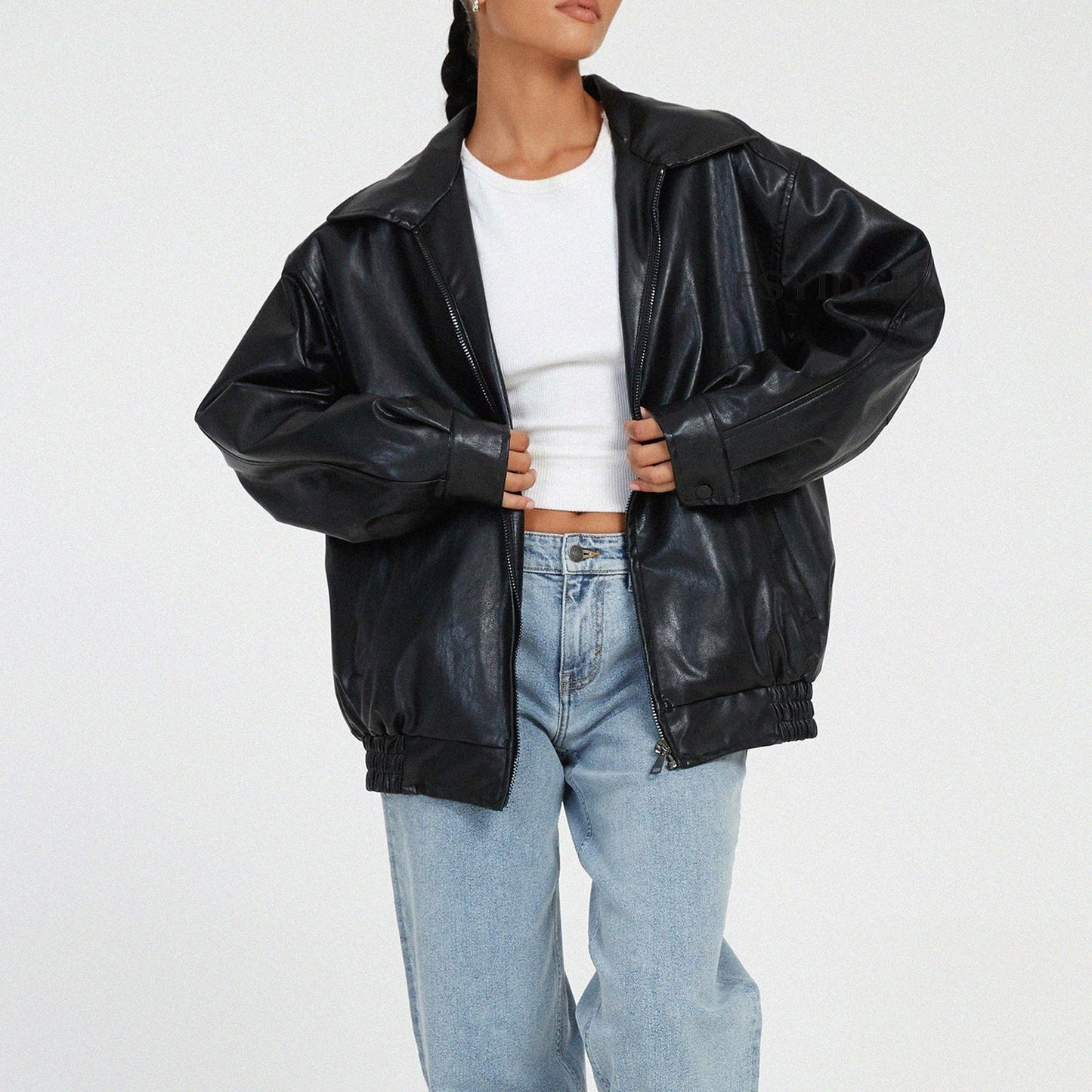 Veste femme décontractée à fermeture éclair moderne
