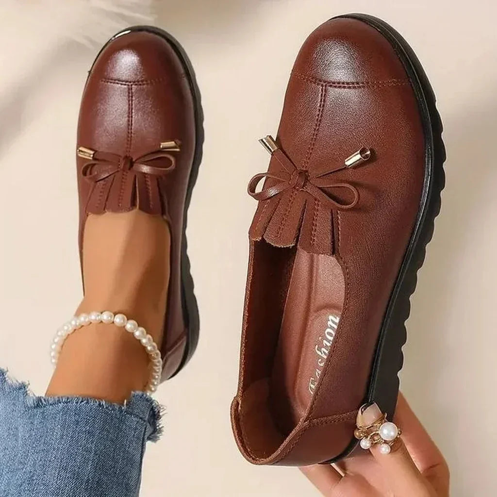 Mocassins Femme Semelle Souple Coupe Classique À Enfiler