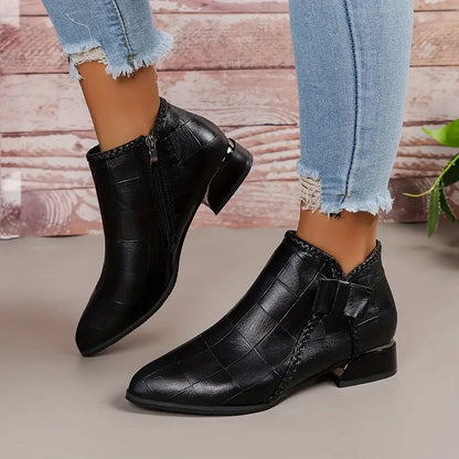 Bottines Femme Cuir Talon Bas Classique