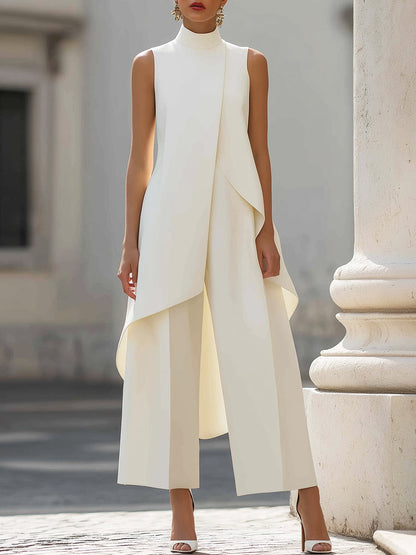 Combinaison Femme Col Montant Coupe Asymétrique - PanierRoyale