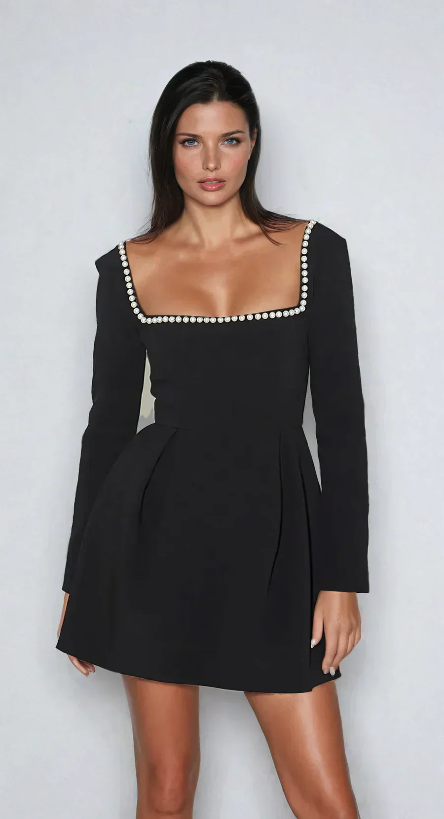 Robe de Soirée Élégante à Paillettes et Perles