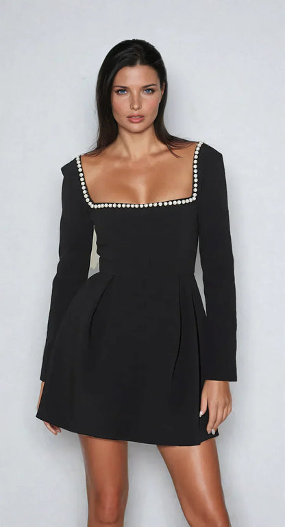 Robe de Soirée Élégante à Paillettes et Perles - PanierRoyale