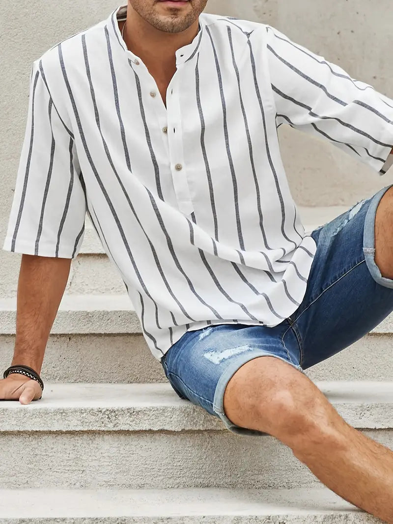 Chemise Homme Manches Courtes à Rayures