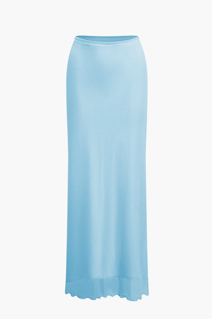 Robe de Plage Ensemble Bandeau et Jupe Longue