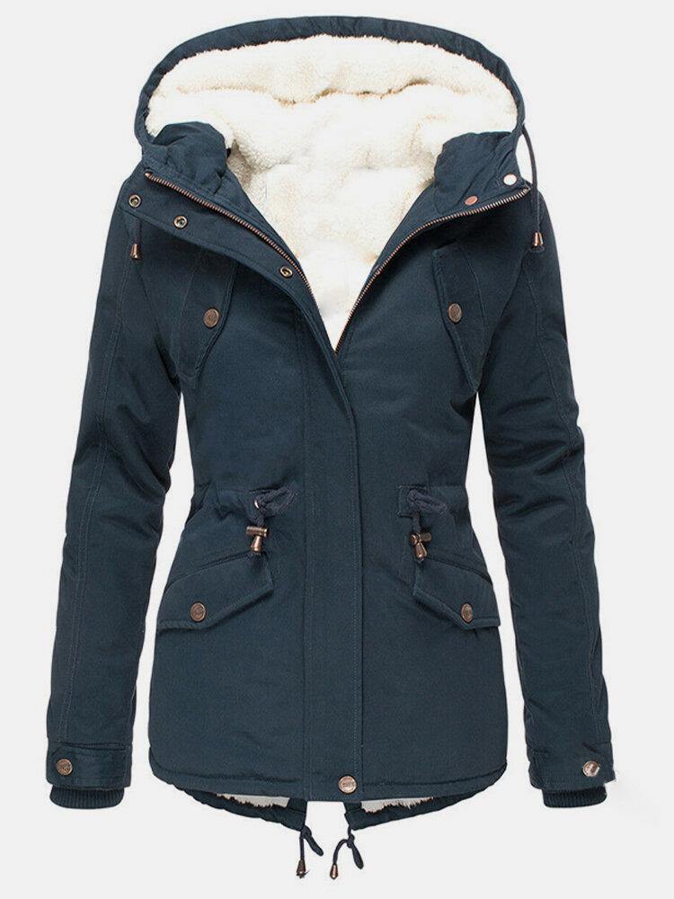 Veste Parka Femme Hivernale Étanche et Chaude avec Capuchon