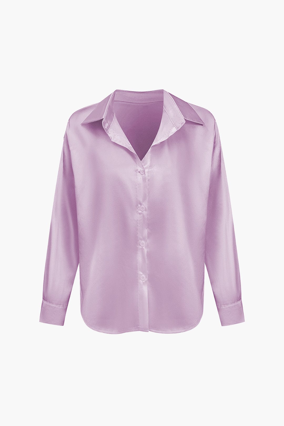 Blouse Élégante en Soie Satinée Longue Manche