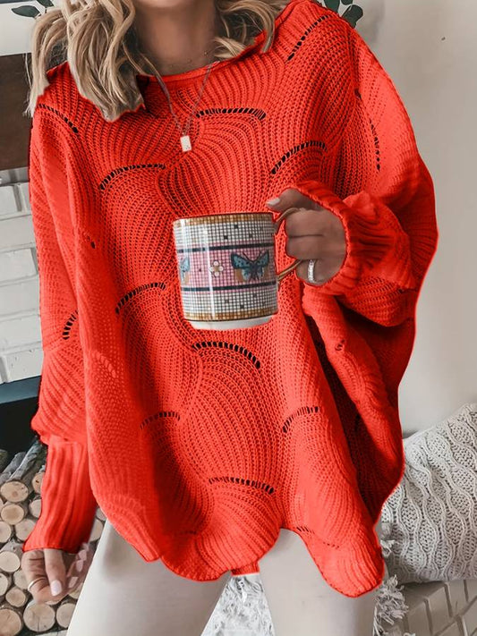 Pull Femme Hiver Tricoté au Fil Doux avec Manches Longues - PanierRoyale