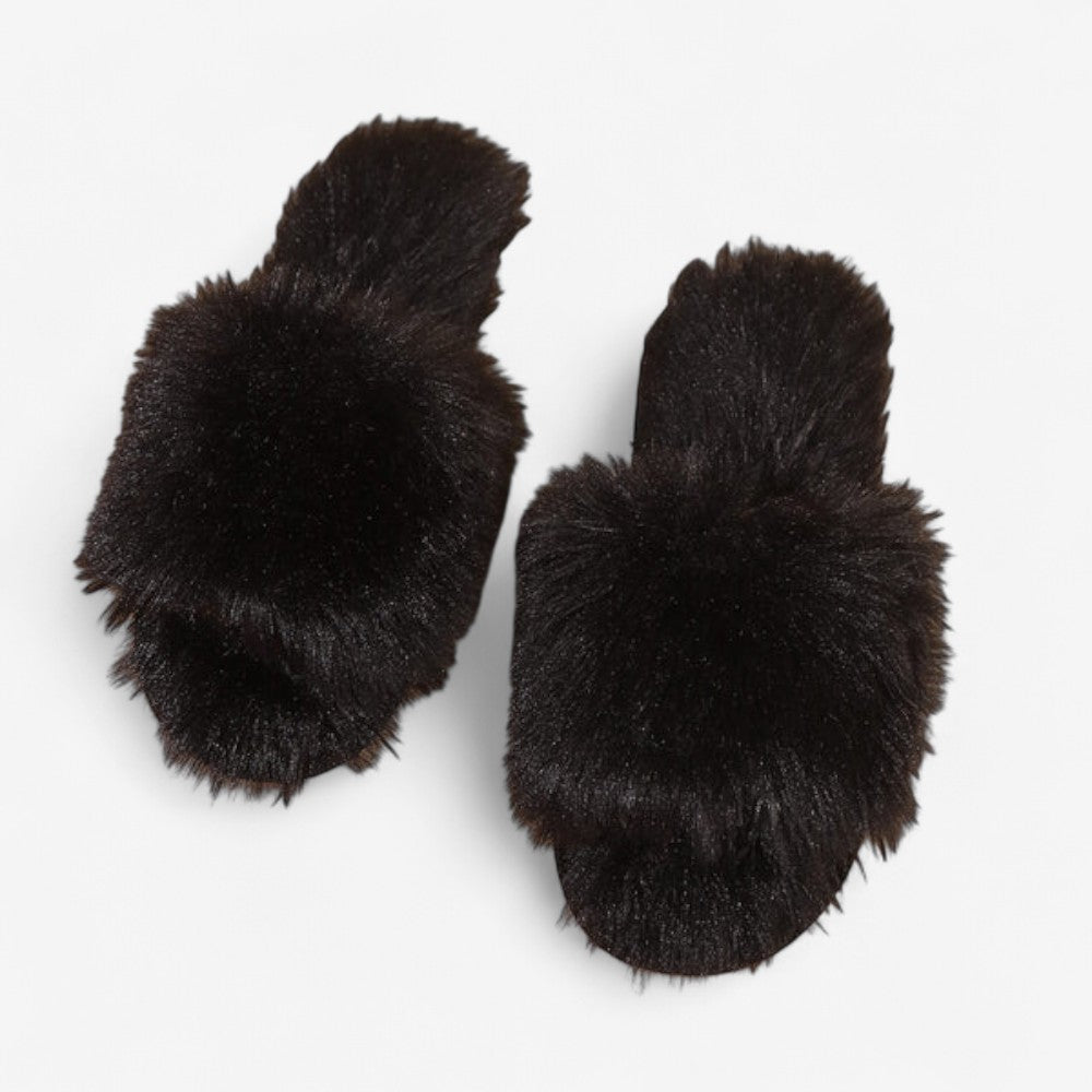 Chaussons Confort Velours Doux à Bout Ouvert pour Femme - PanierRoyale